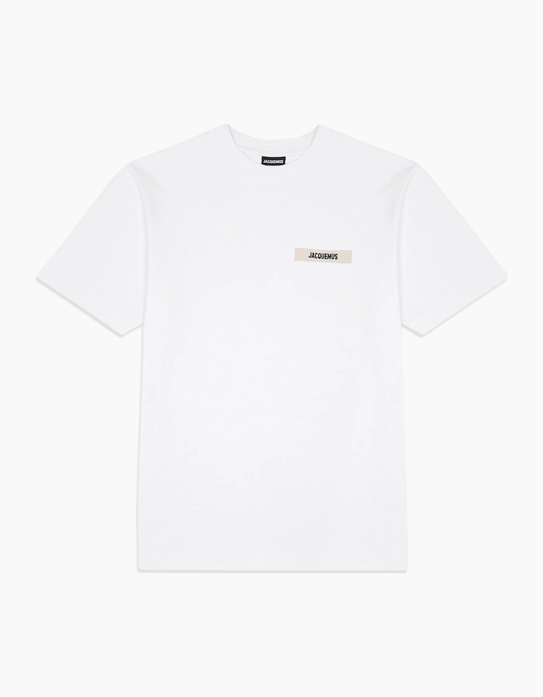Jacquemus Men's White Le T-Shirt Gros Grain T-Shirt - Size: 40