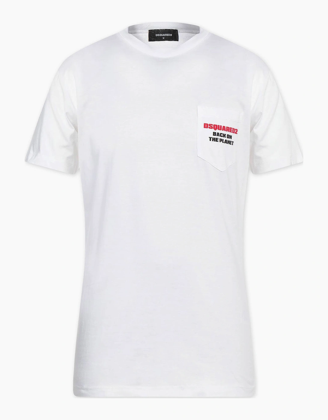 Dsquared2 Men's White Bk On Planet Cool T-Shirt  44 Xxl