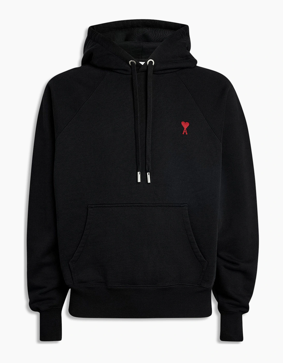 Ami Paris Men's Black De Coeur Hoodie  34 Xs