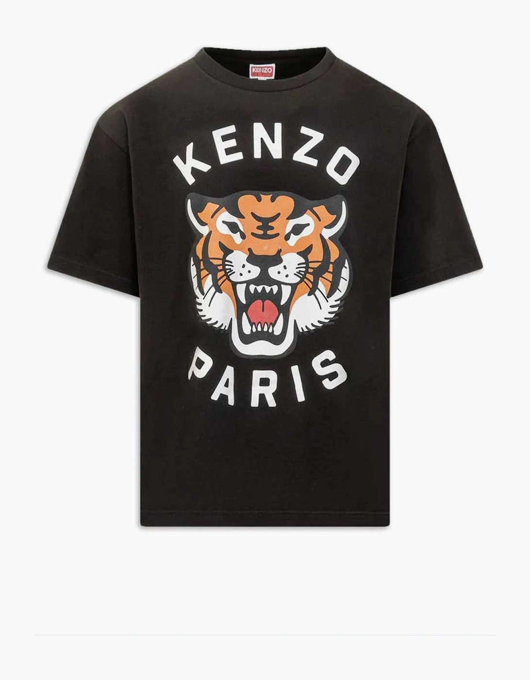 Kenzo Men's Black Lucky Tiger Tiger T-Shirt  38 M