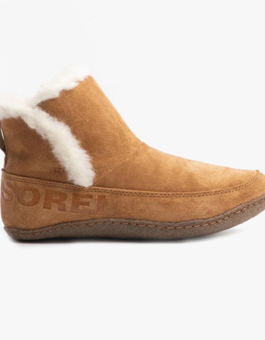 Women's Sorel NAKISKA Womens Slippers Camel Brown/Natural - Cream - Size: 8