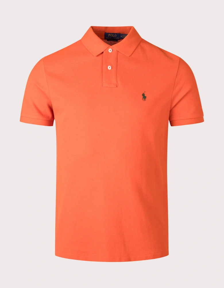 Custom Slim Fit Mesh Polo Shirt