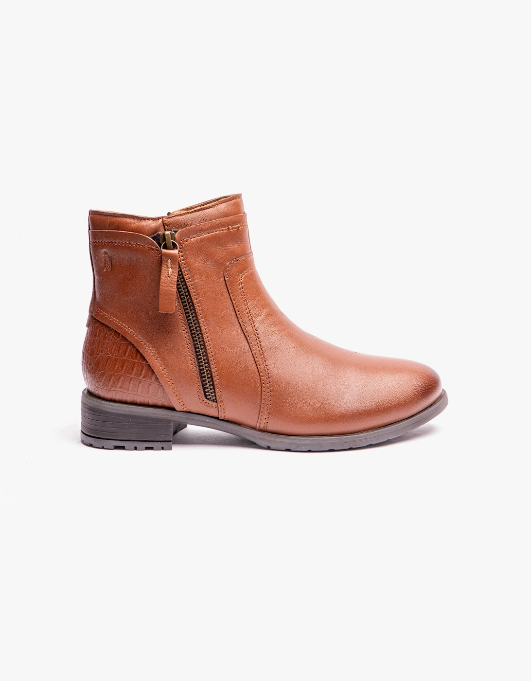 Hush Puppies Women's Hush Puppies SCARLETT Womens Leather Ankle Boots Tan - Brown