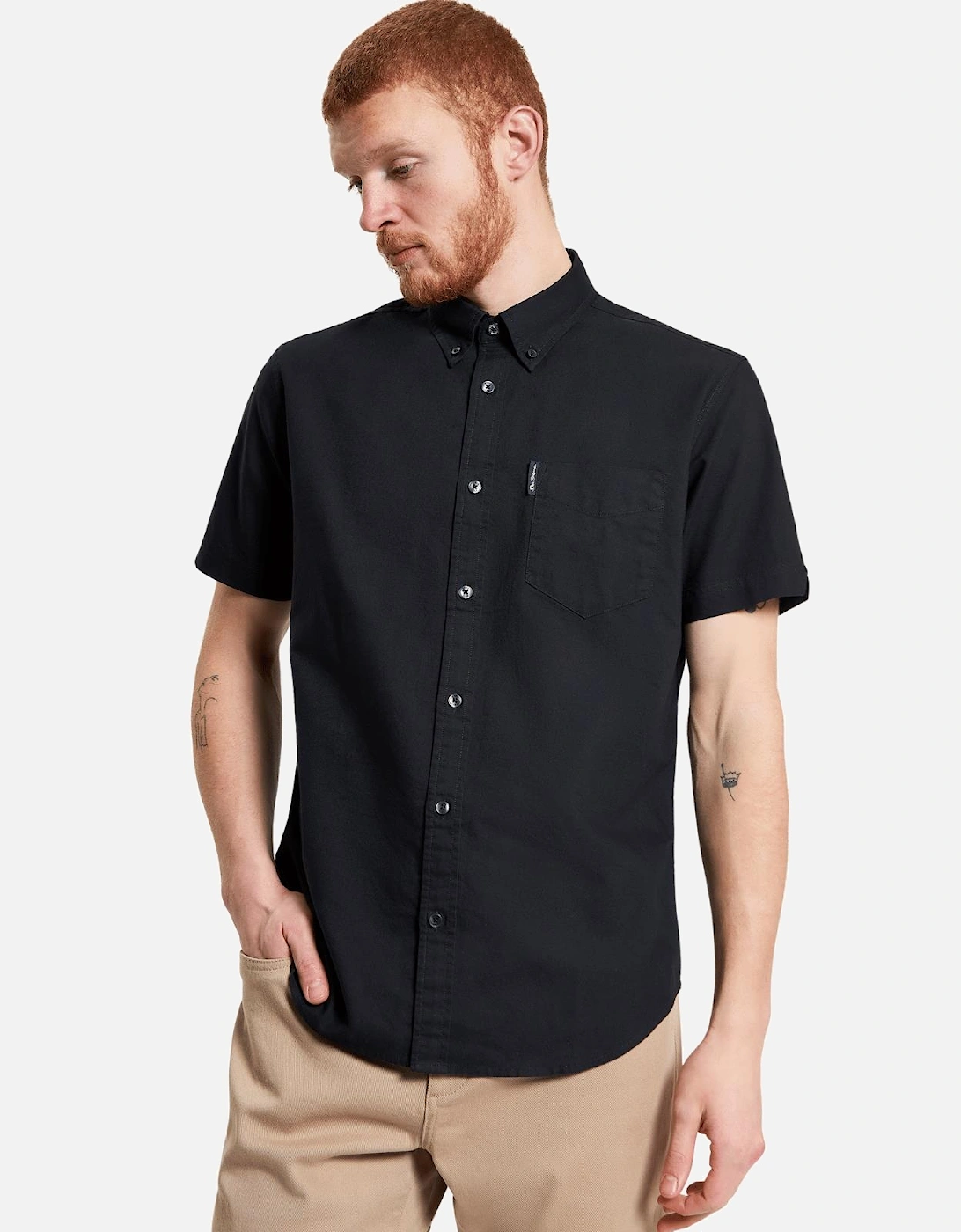 Mens Signature Oxford Short Sleeve Shirt, 2 of 1