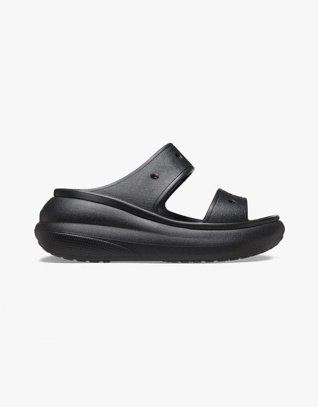 Women's Crocs 207670-001 CRUSH SANDAL Womens Platform Sliders Black - Size: 7