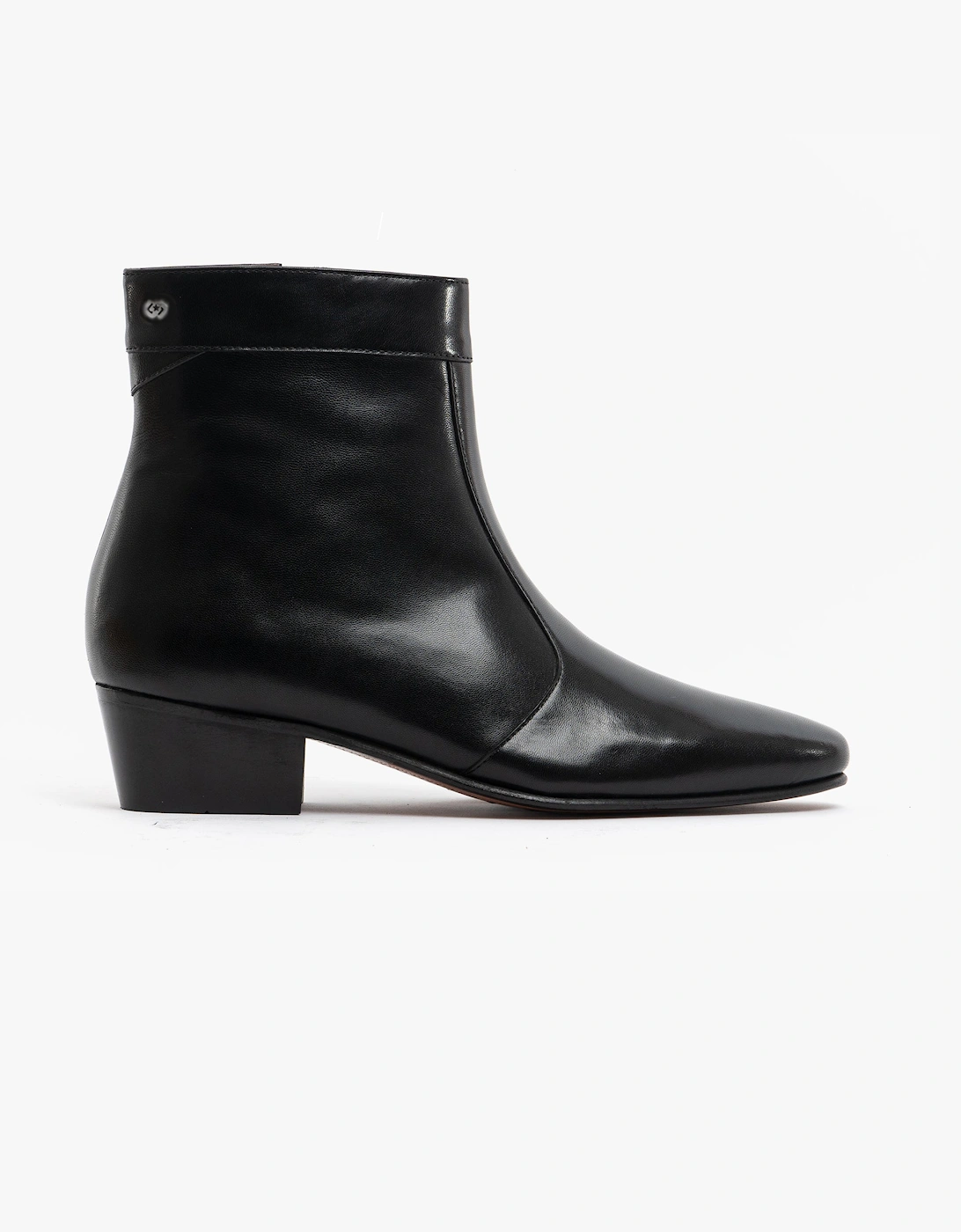 Men's Club Cubano CAESAR Mens Leather Cuban Heel Boots Black - Size: 8