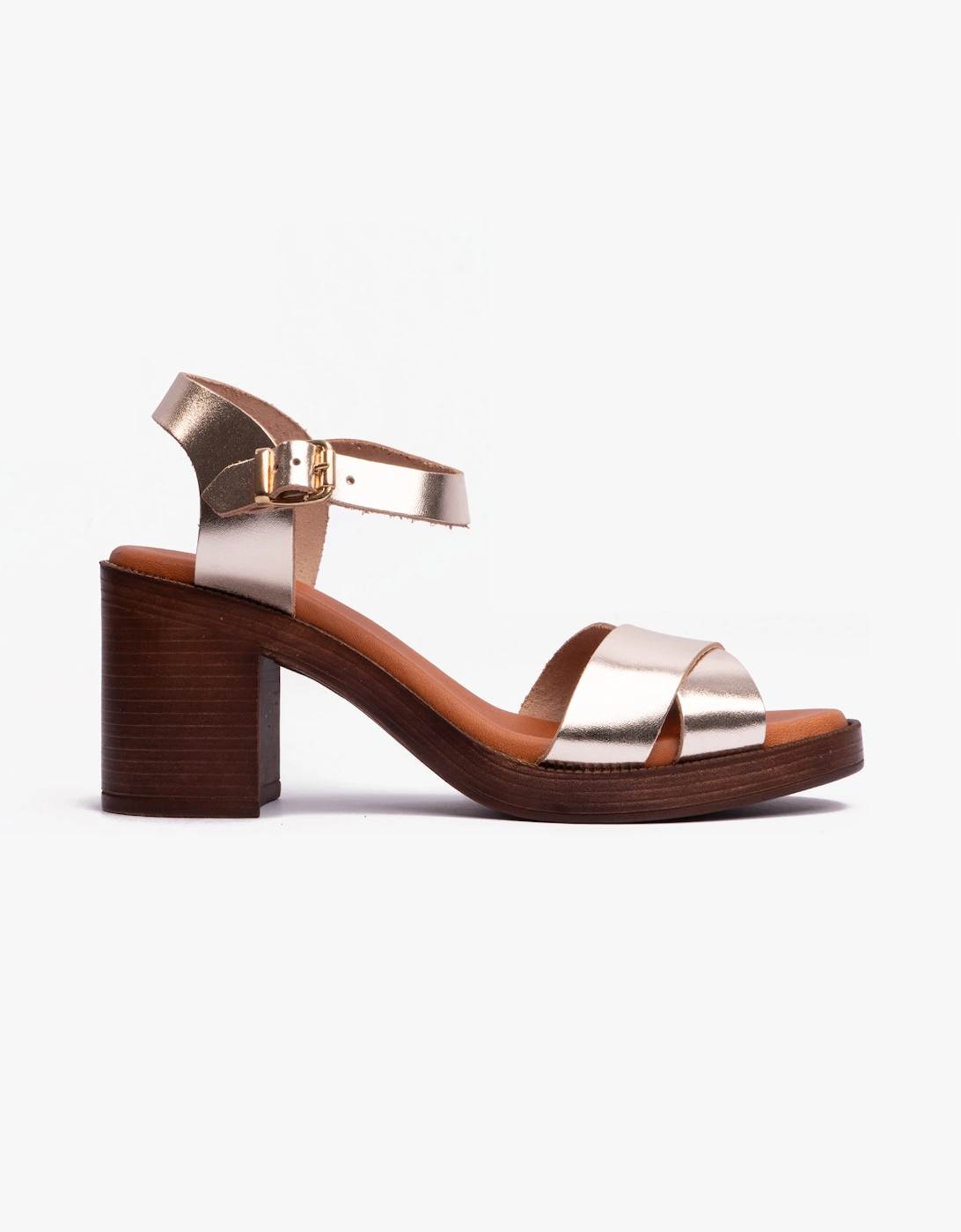 Hush Puppies Women's Gold Georgia Sandals - Size: 8