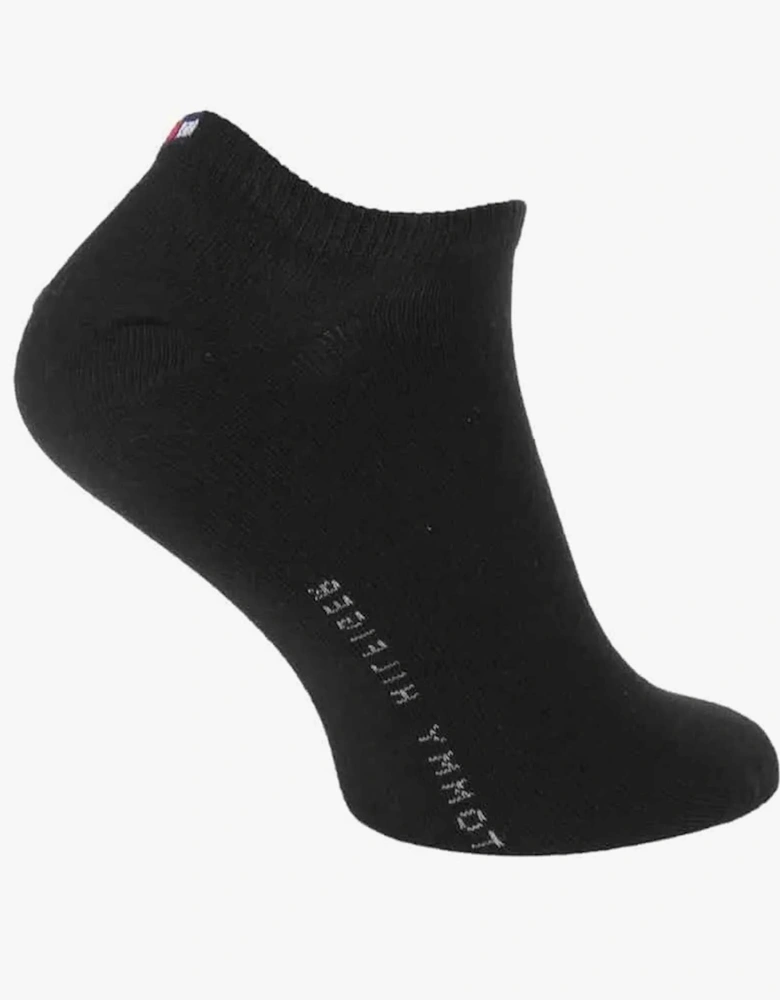 2 Pack Trainer Mens Ankle Socks Black