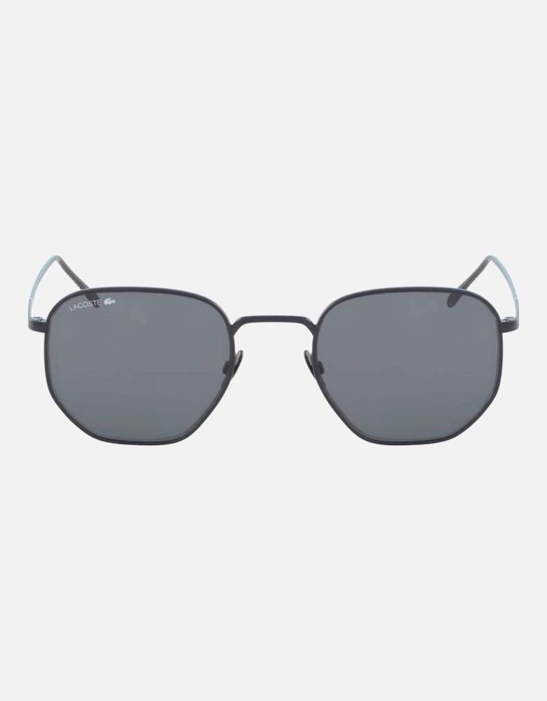 Metal Frame Sunglasses with Grey Lenses Unisex - Blue