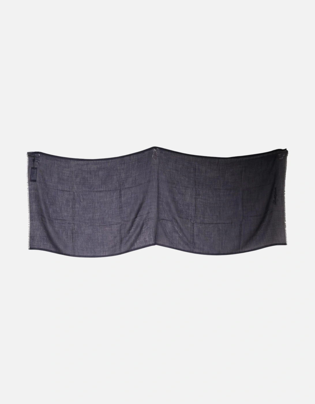 Cashmere Silk Shawl Scarf with Logo Details Women - Black Scarves