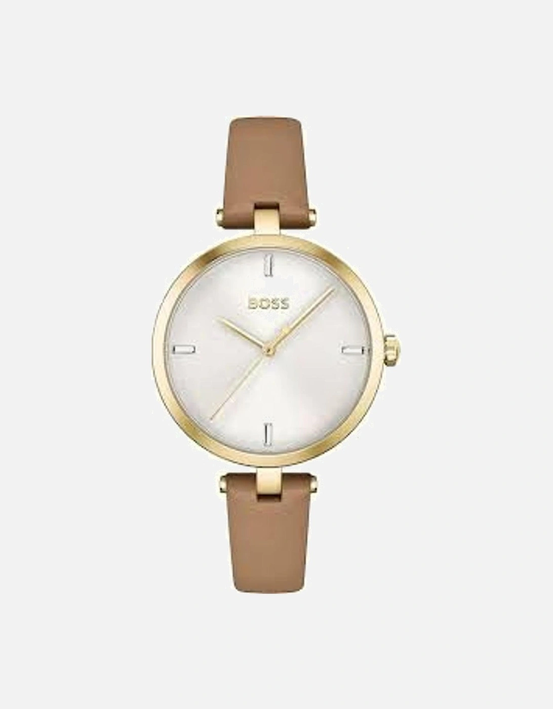 Quartz Stainless Steel Case Analog Watch Women - Beige Watches, 3 of 2