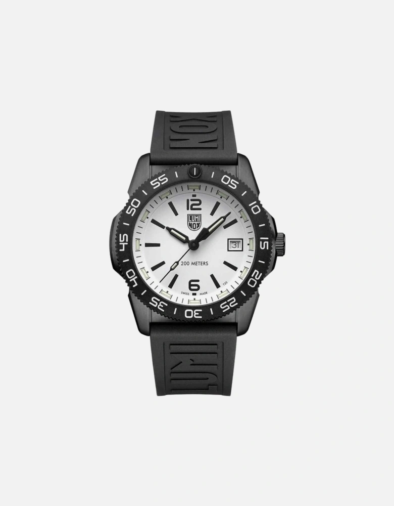 Carbon Case Quartz Analog Watch with Rubber Bracelet Women - Black