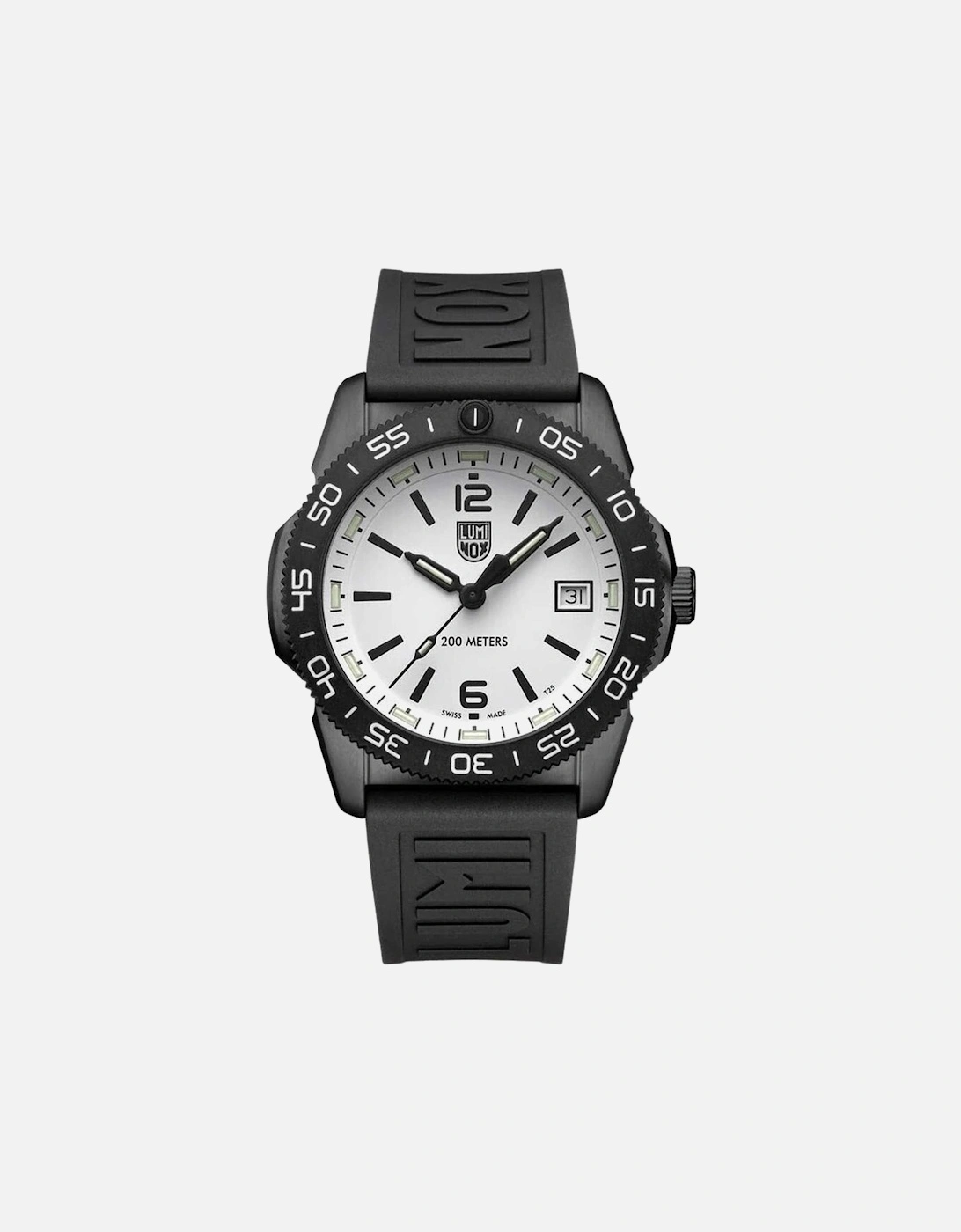 Carbon Case Quartz Analog Watch with Rubber Bracelet Women - Black, 3 of 2