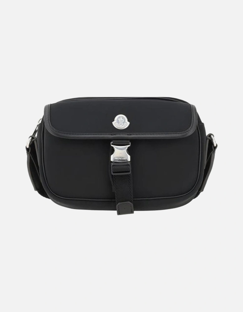 New Trick Shoulder Bag with Leather Details Women - Black