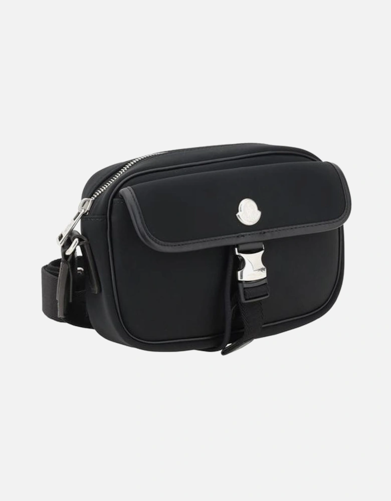 New Trick Shoulder Bag with Leather Details Women - Black