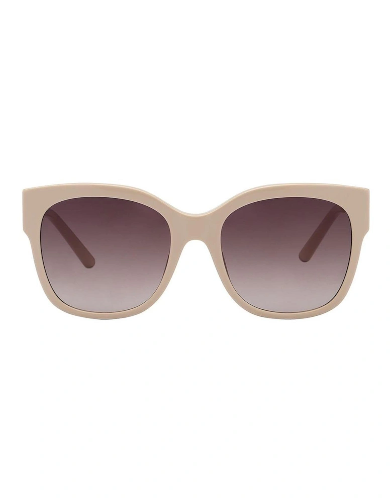 Metal Sunglasses with Degraded Lenses Women - Beige