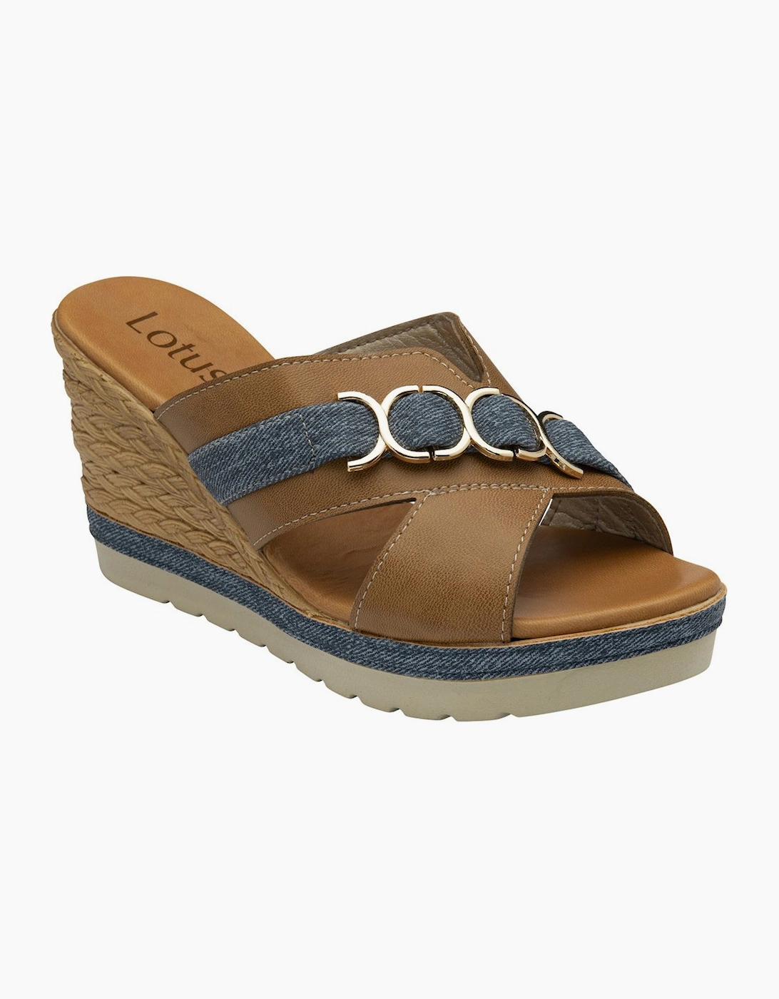 Lotus Women's Toscana Womens Wedge Sandals - Brown - Size: 7