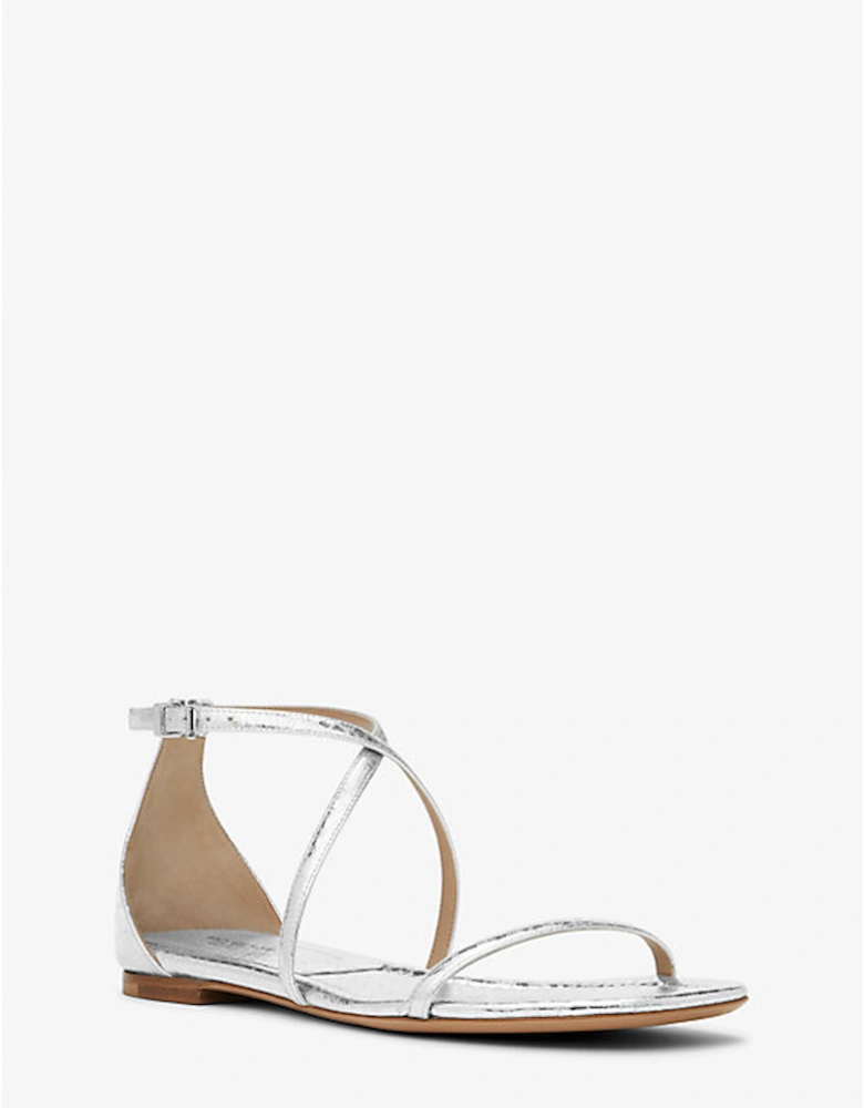 Polly Metallic Python Embossed Leather Sandal