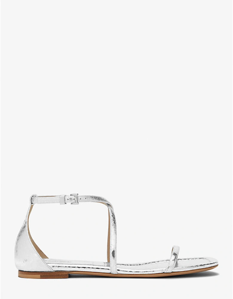 Polly Metallic Python Embossed Leather Sandal