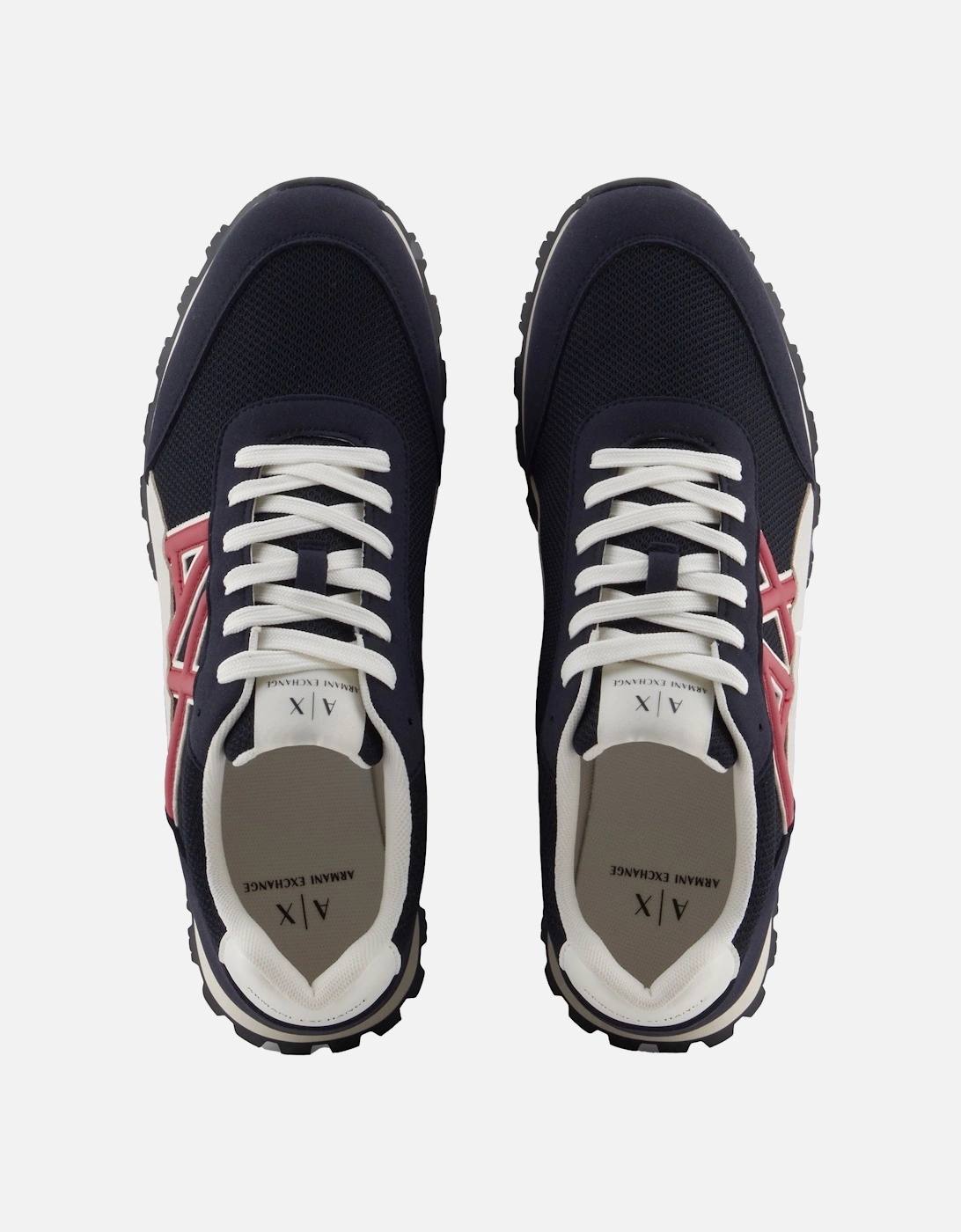 Echo Suede Mesh Nylon Trainer Deep Navy/Cardinal Red