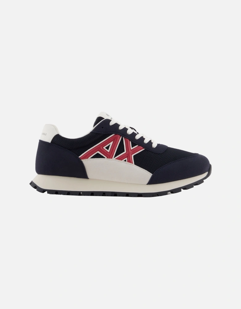 Echo Suede Mesh Nylon Trainer Deep Navy/Cardinal Red