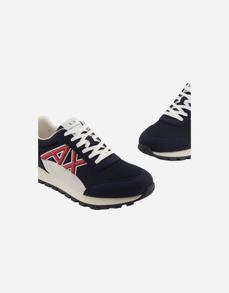 Echo Suede Mesh Nylon Trainer Deep Navy/Cardinal Red