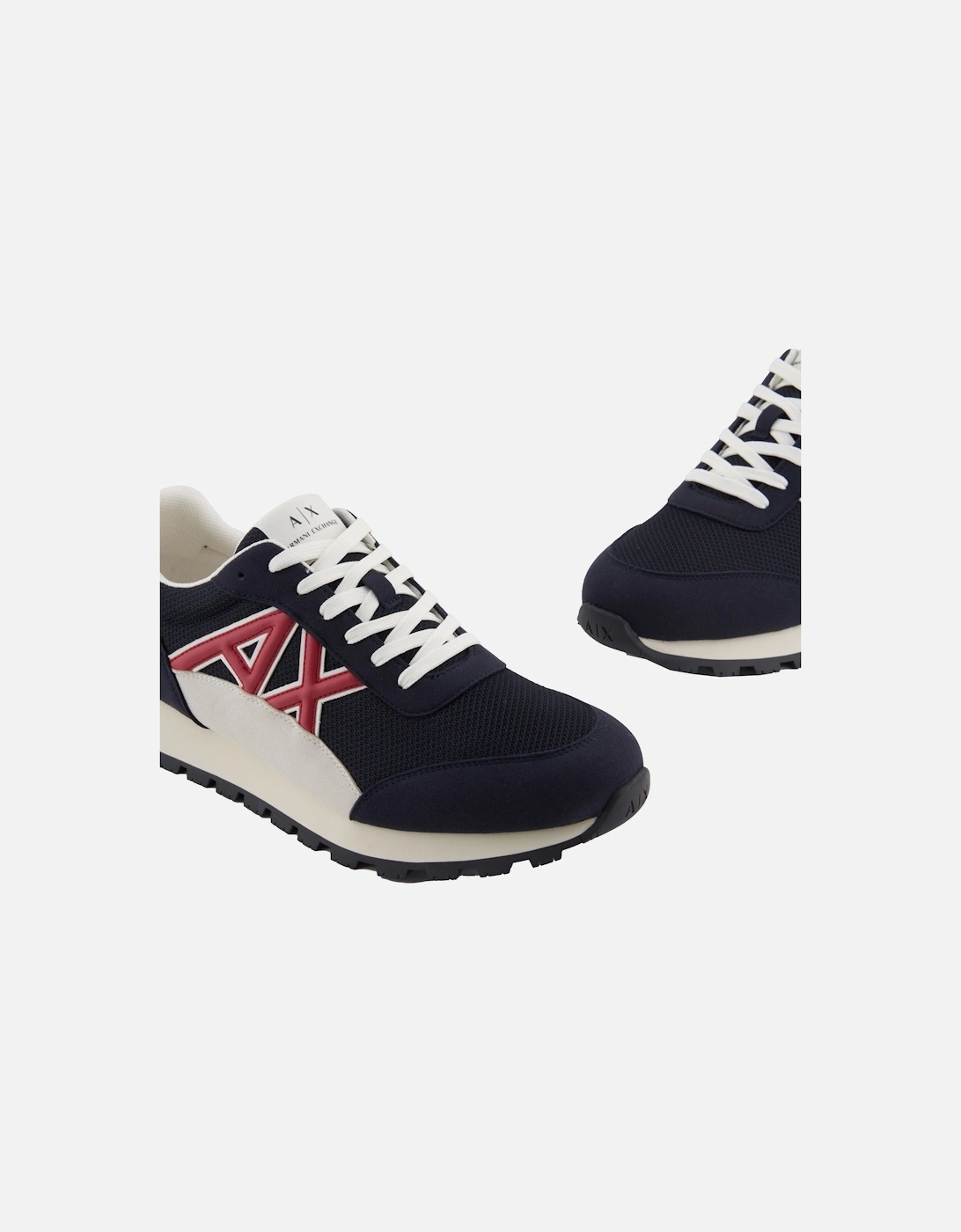 Echo Suede Mesh Nylon Trainer Deep Navy/Cardinal Red