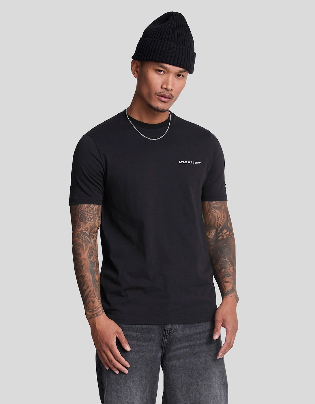 Lyle And Scott Men's Embroidered Logo Cotton T-Shirt - Navy - Size: 38