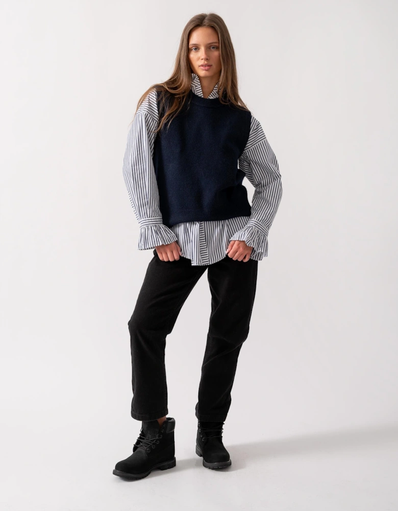 Holly Womens Crew Neck Knit Tank Top