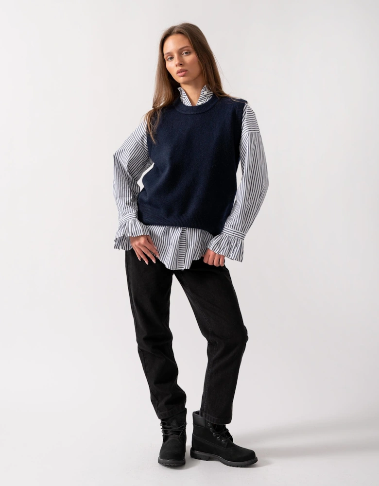Holly Womens Crew Neck Knit Tank Top