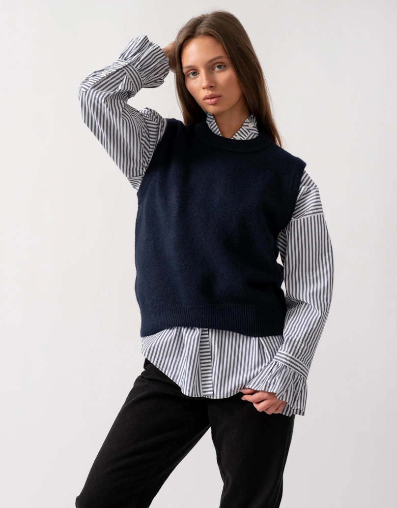 Holly Womens Crew Neck Knit Tank Top