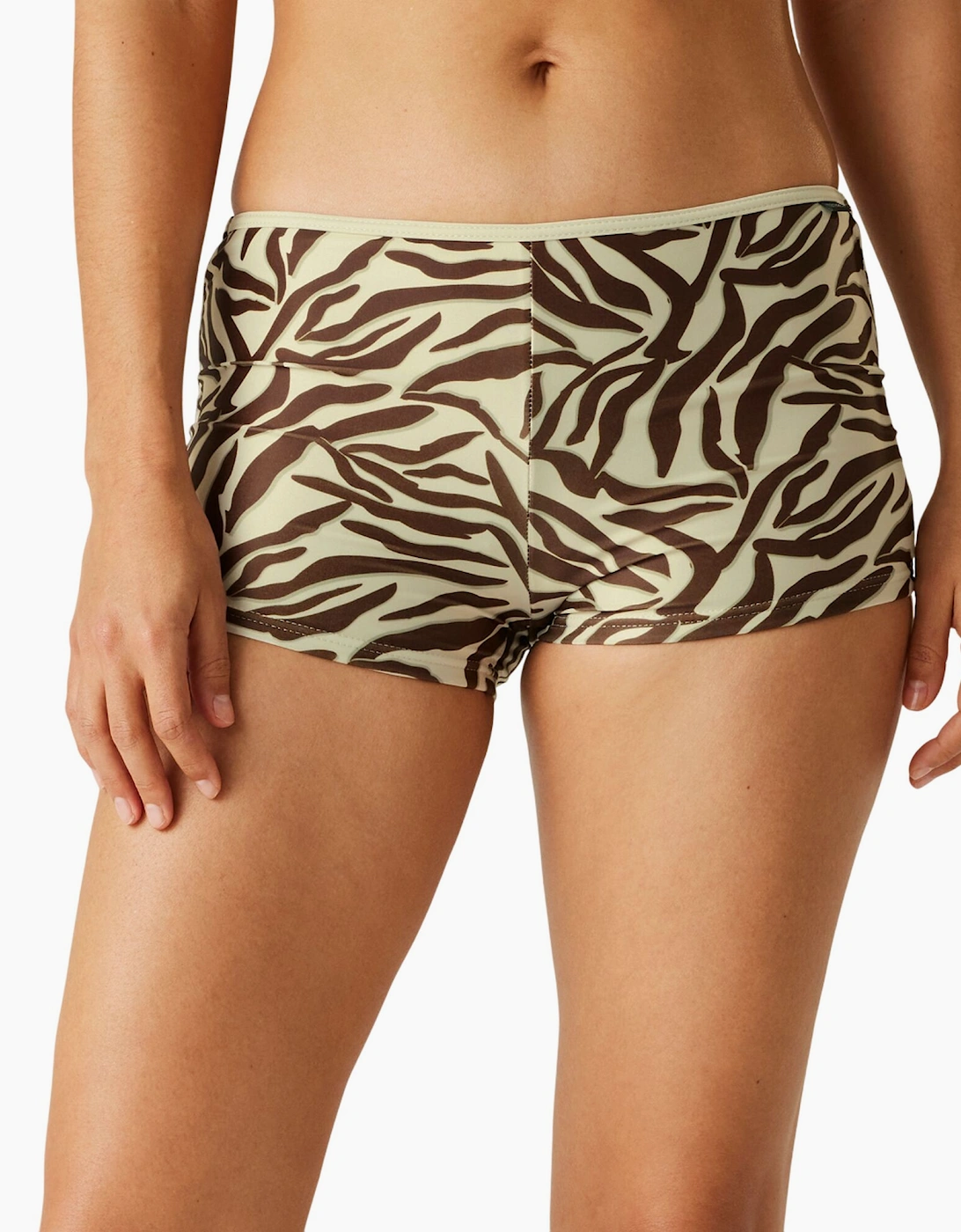 Women's Regatta Womens/Ladies Aceana Zebra Print Bikini Shorts - Brown - Size: 14 uk