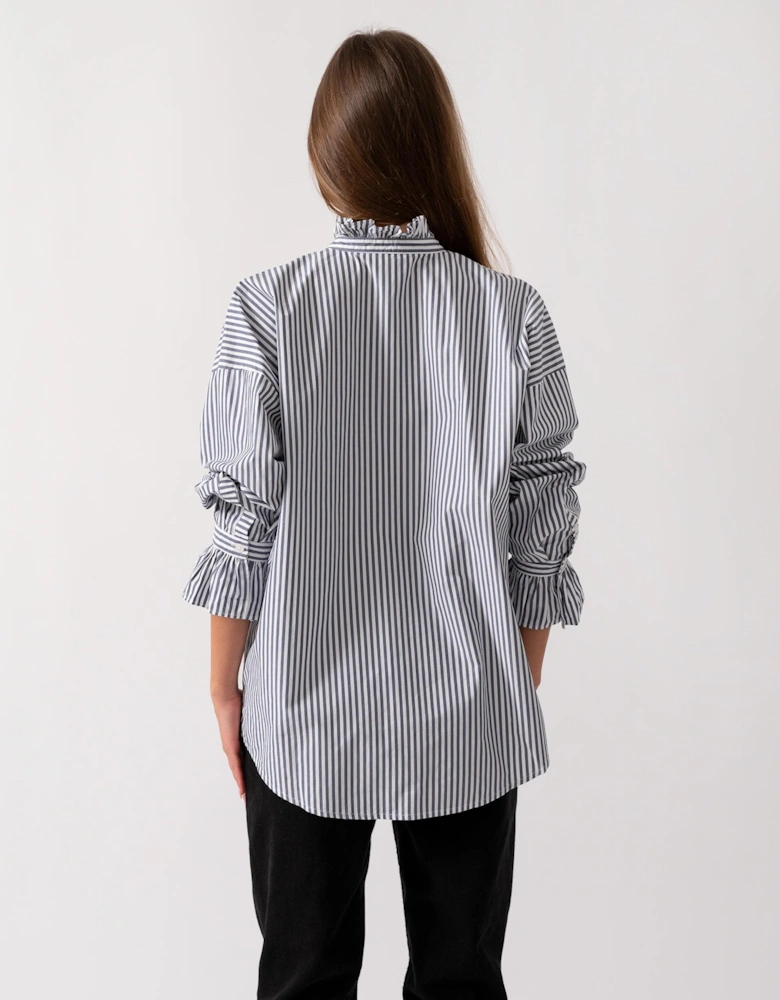 Mae Womens Frill Neck Shirt