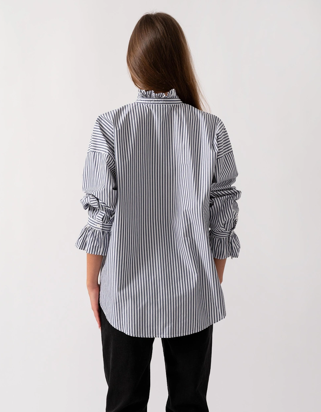 Mae Womens Frill Neck Shirt