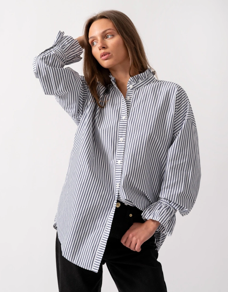 Mae Womens Frill Neck Shirt
