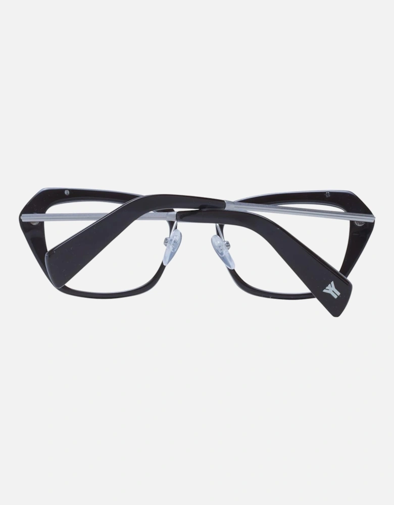 Rectangle Full-Rim Metal & Plastic Glasses Women - Black Frames