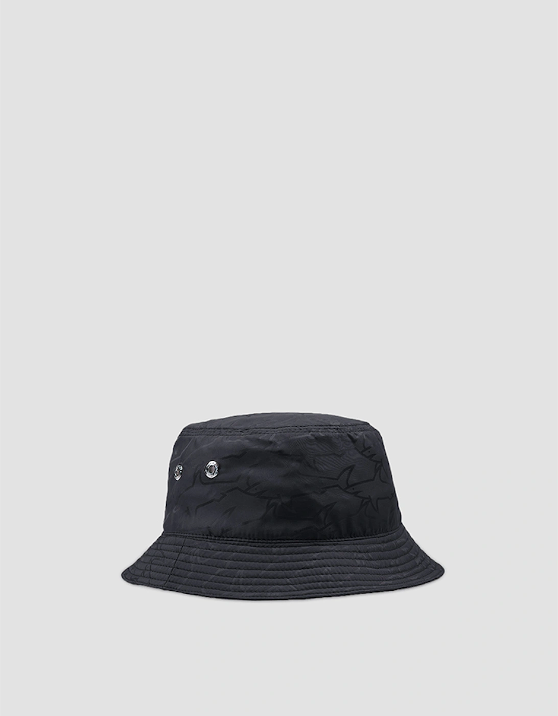 Men's Paul & Shark Men's All Over Sharks Print Bucket Hat - Navy - Size: 61