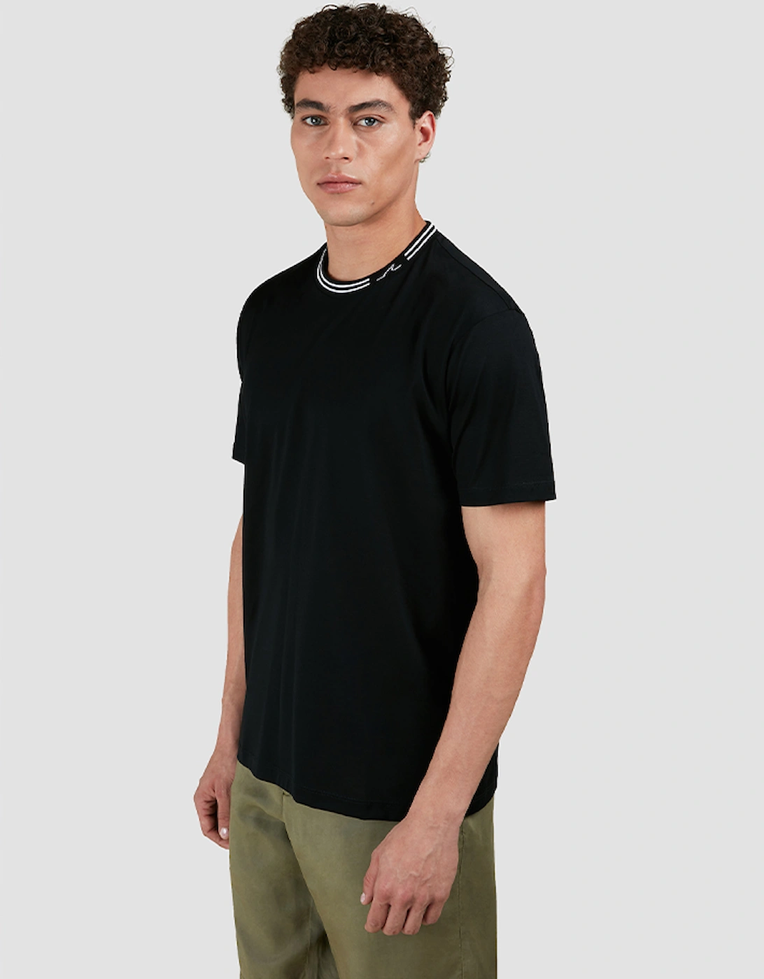 Paul & Shark Men's Black T-Shirt  Perle Cotton Jersey - Size 38