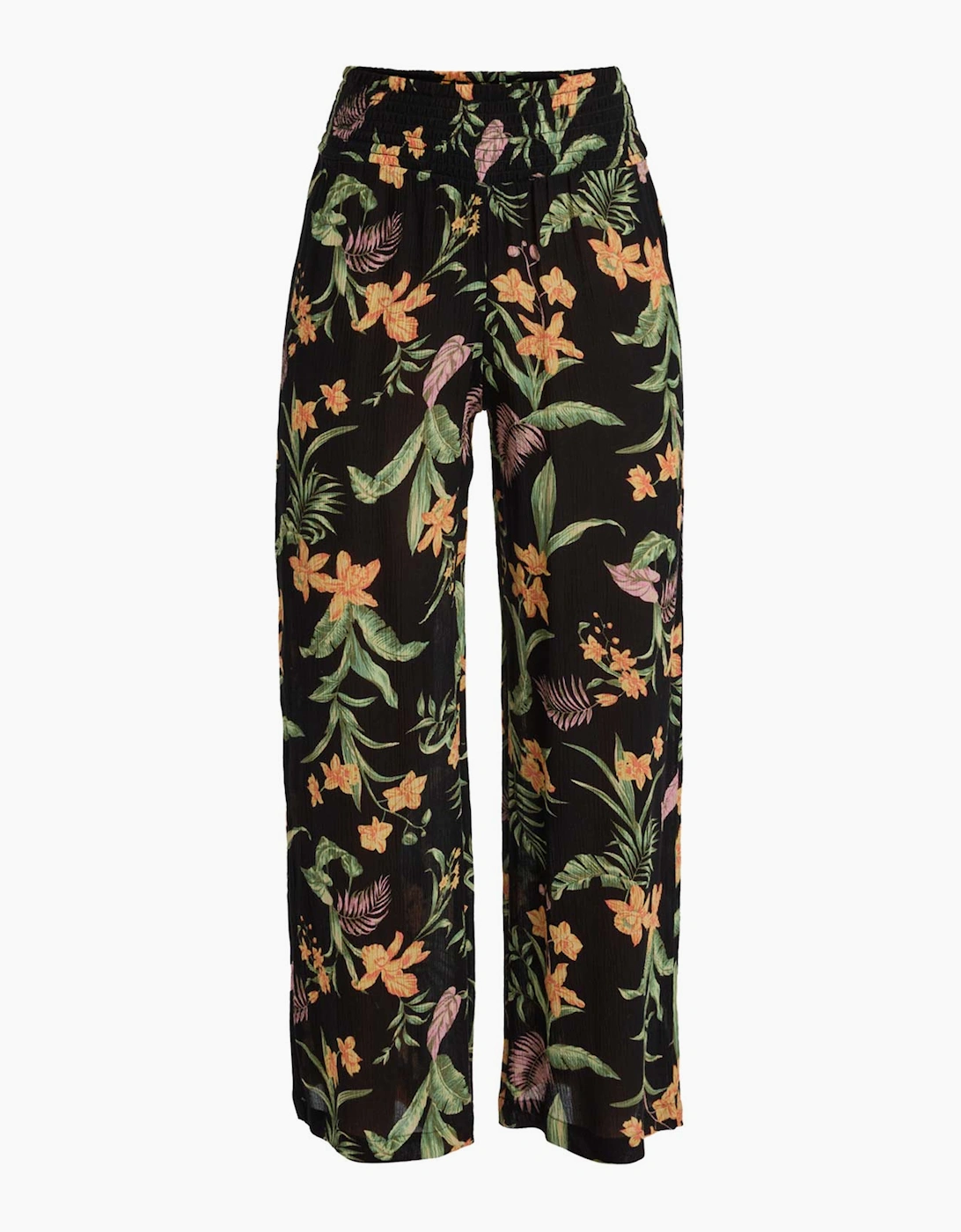Women's Roxy Womens Along The Beach Pants Trousers - Anthracite Island Escape - Size, 8/6