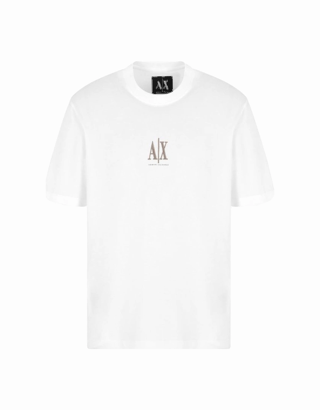 Armani Exchange Men's White Crew Neck Ax Logo Tee Off - : 44/Regular Xxl