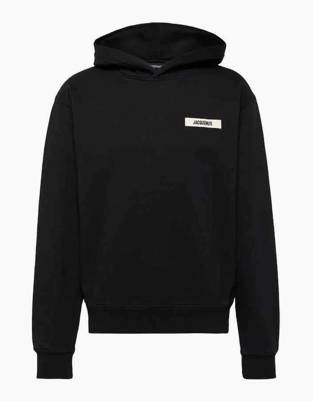 Men's Jacquemus The Gros Grain Logo Hoodie Black - Size: 40