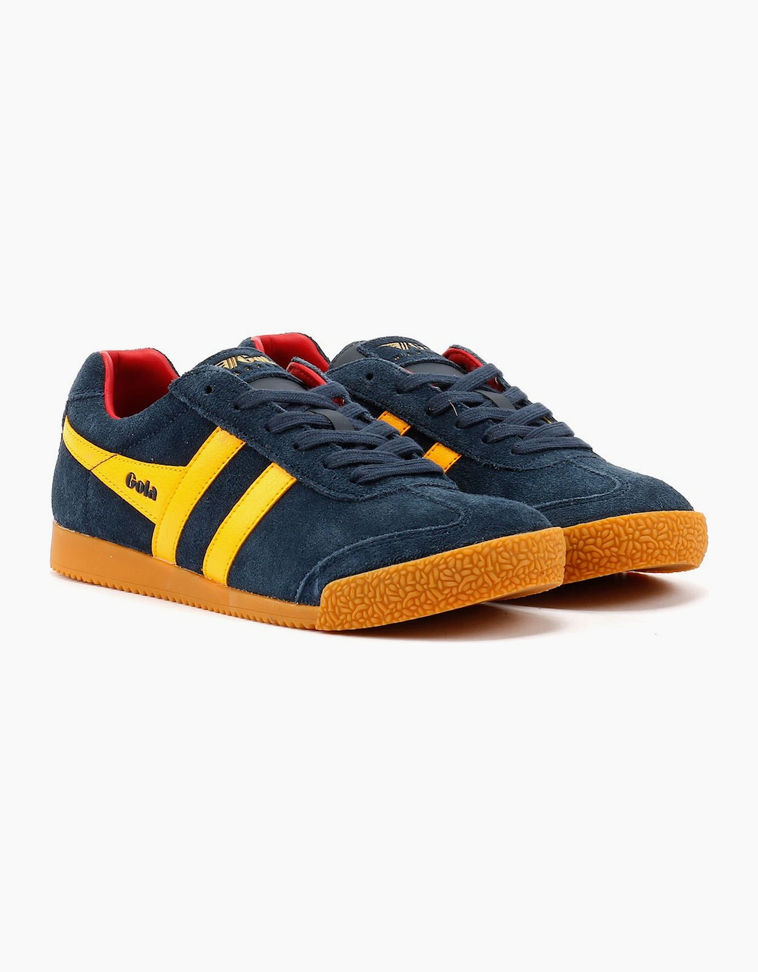 Gola Women's Blue Harrier Suede Navy/Sun Trainers - : 8 Size 8