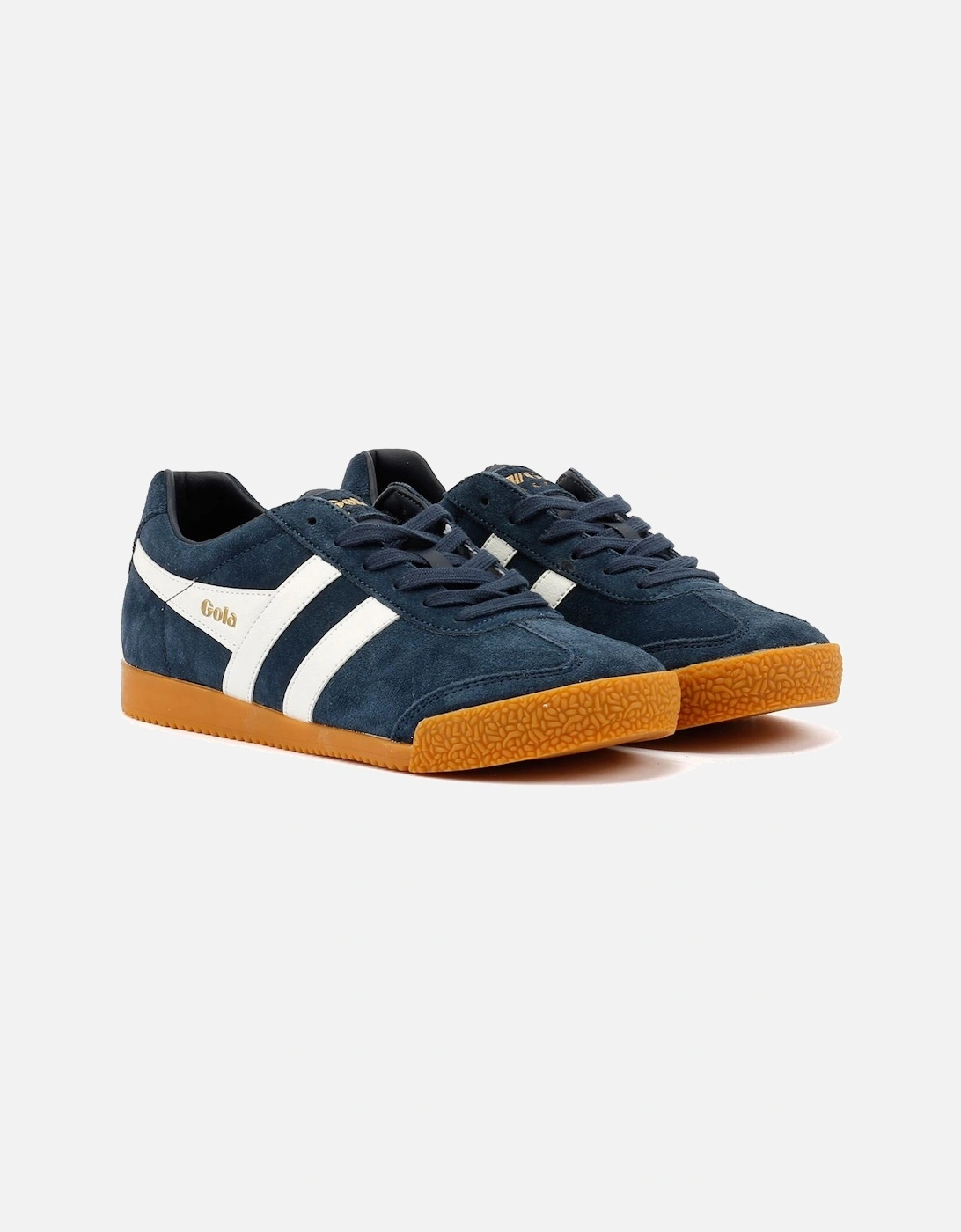 Gola Women's Blue Harrier Suede Navy/White Trainers - : 8 Size 8
