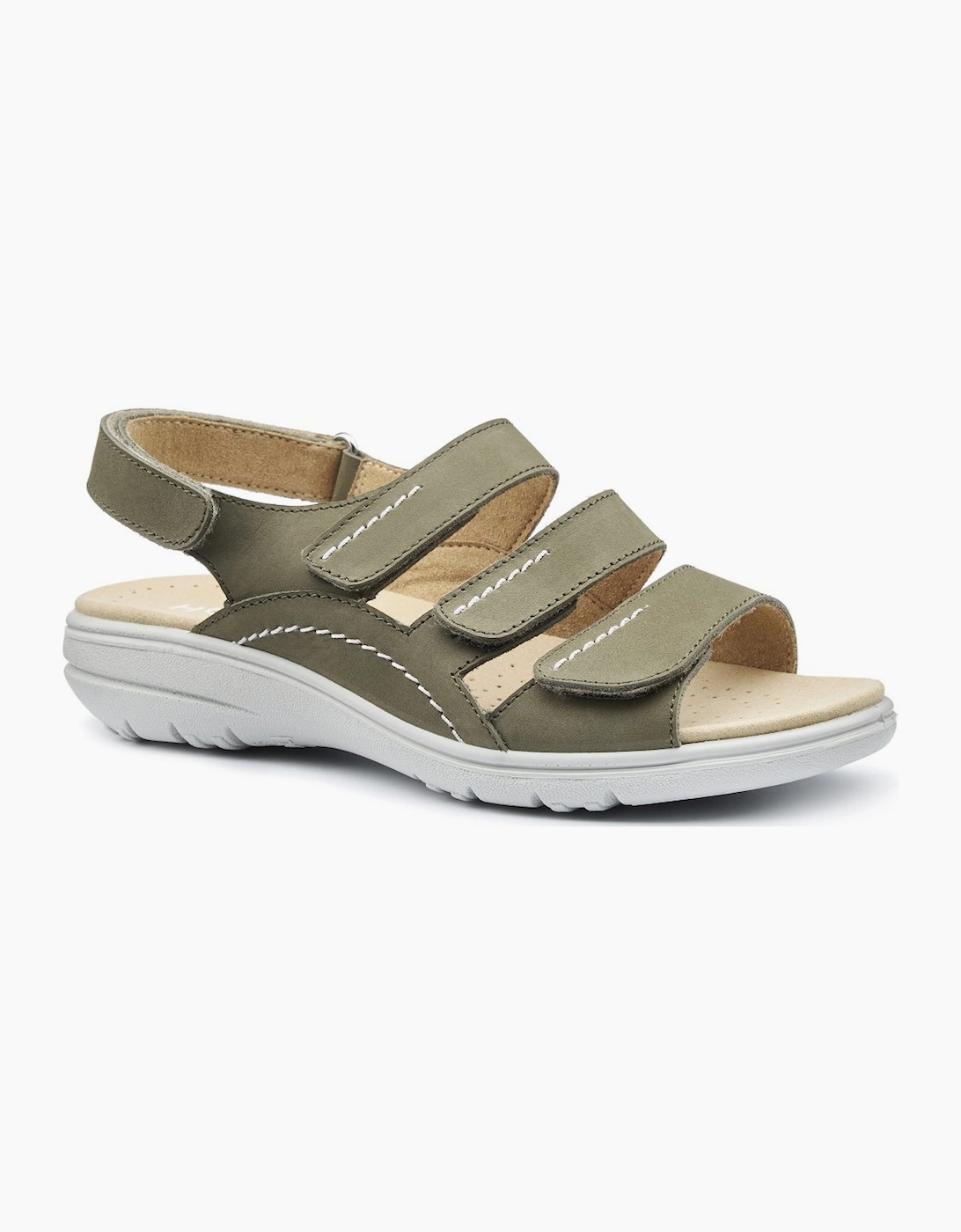 Hotter Women's Tan Abigail Wide Sandals - Size: 7.5