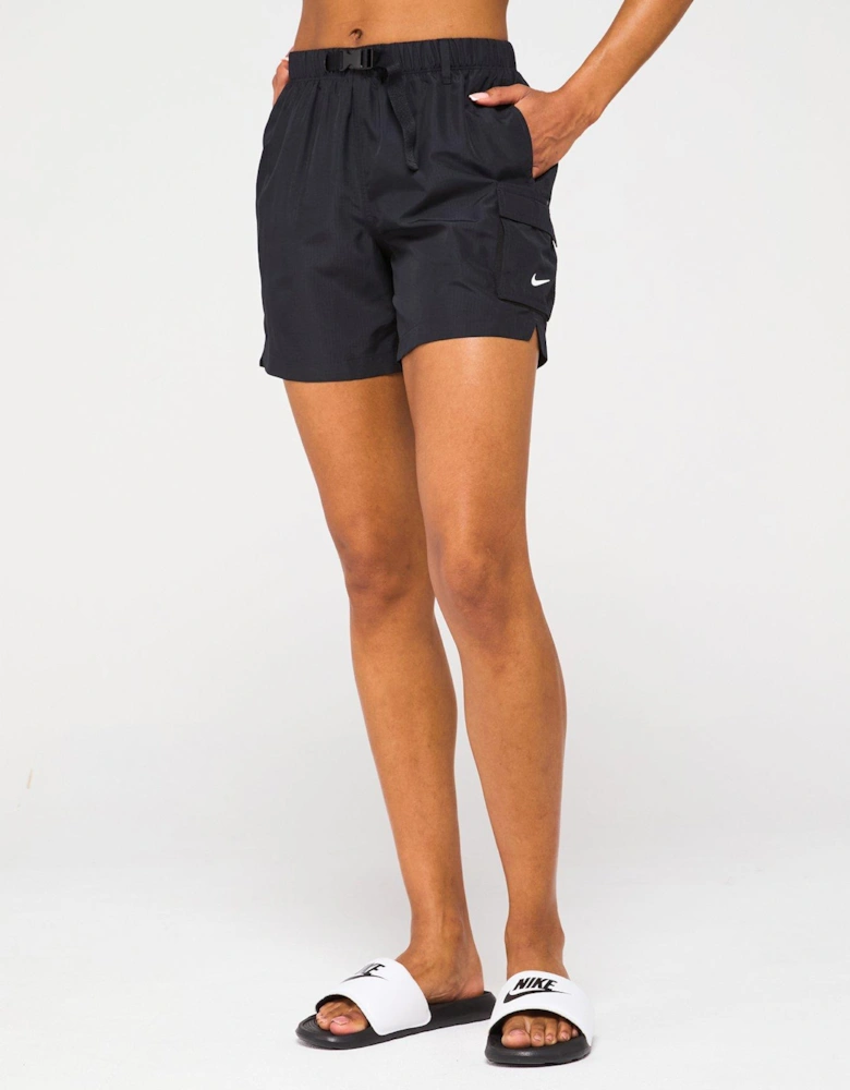 Womens Voyage 5 Inch Volley Swim Short - Black