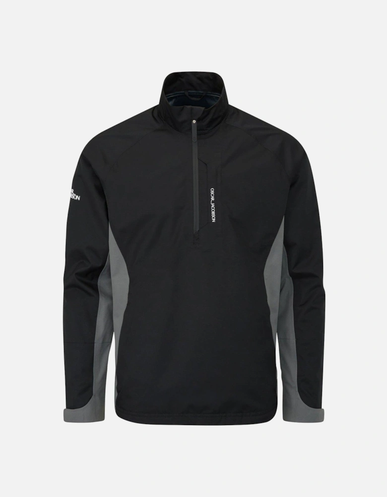 Mens Golf Pinewood Waterproof Jacket - Black/grey