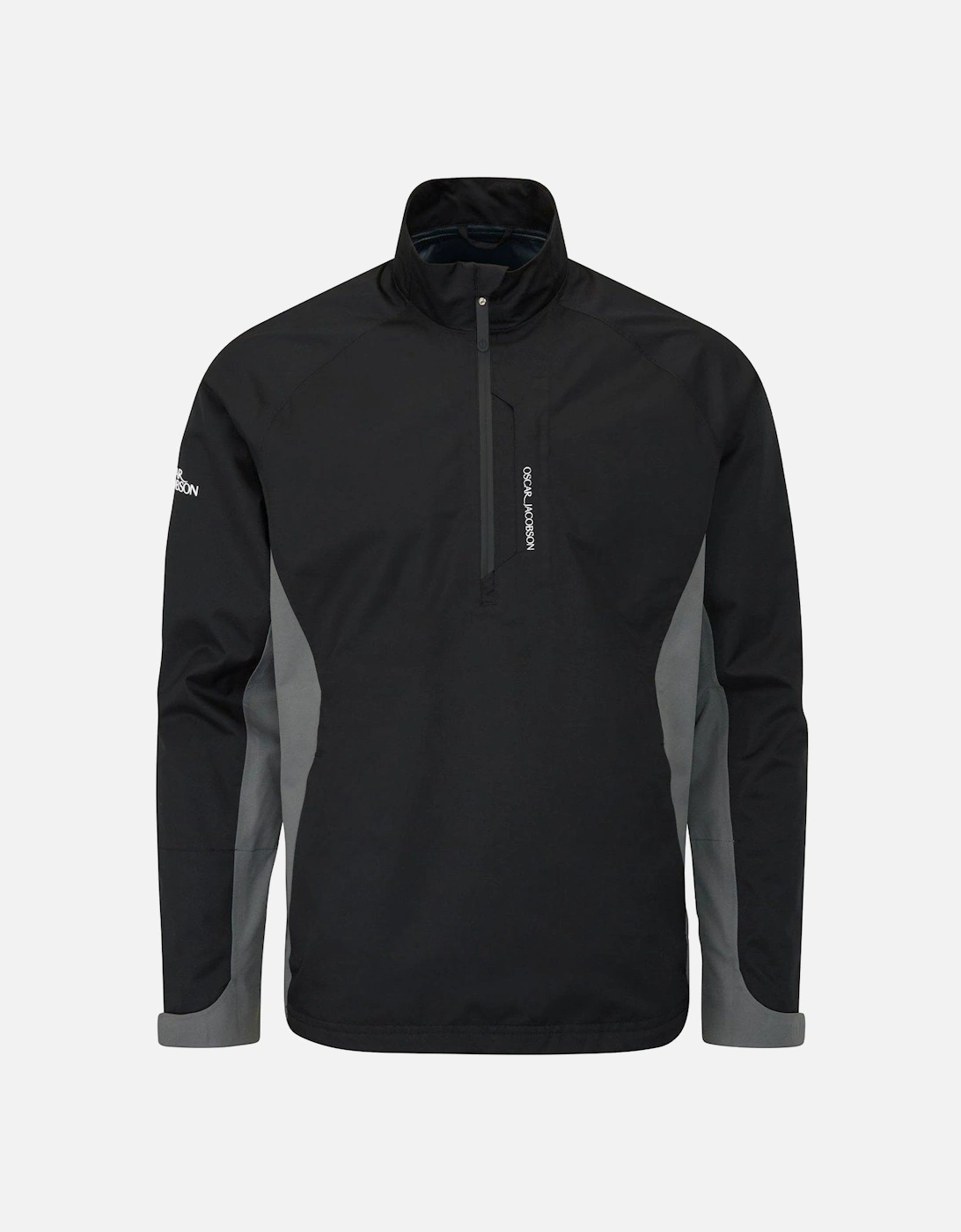 Mens Golf Pinewood Waterproof Jacket - Black/grey, 2 of 1