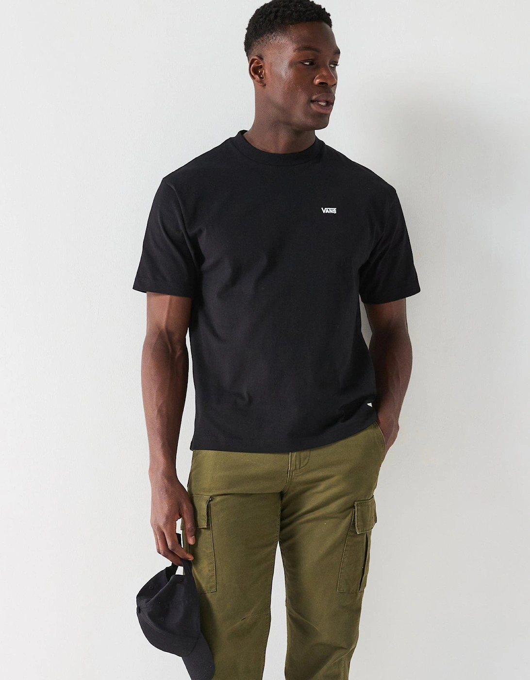 Mens Left Chest Logo Oversized T-shirt - Black, 2 of 1