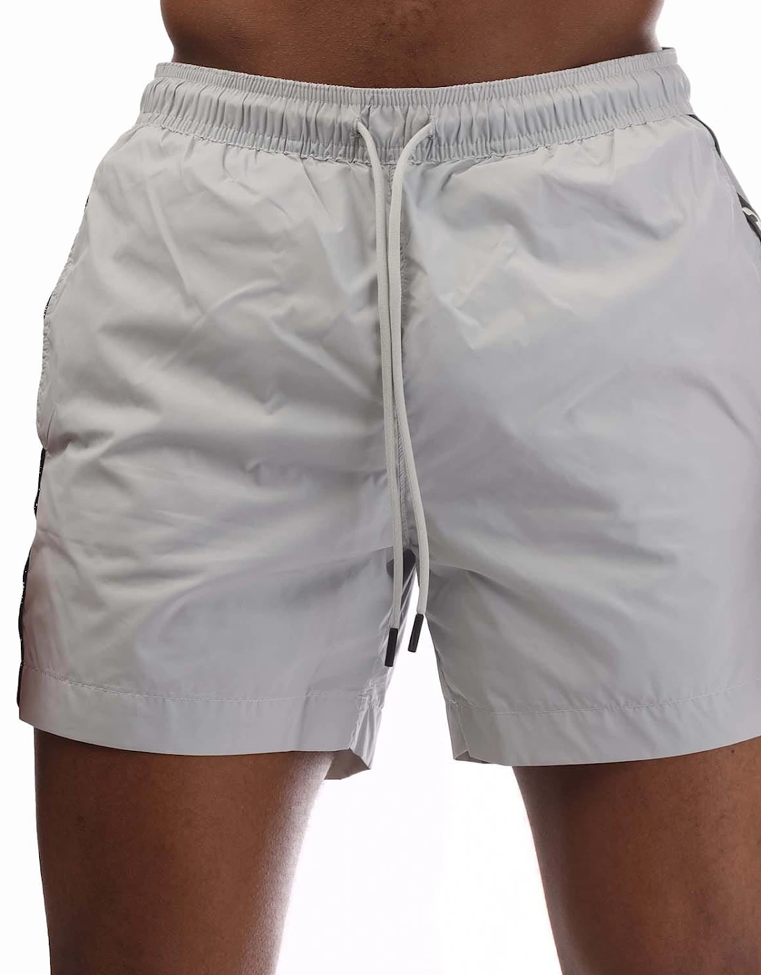 Hugo Boss Men's Fab Logo Tape Swim Shorts - Grey - Size: 35/34/32