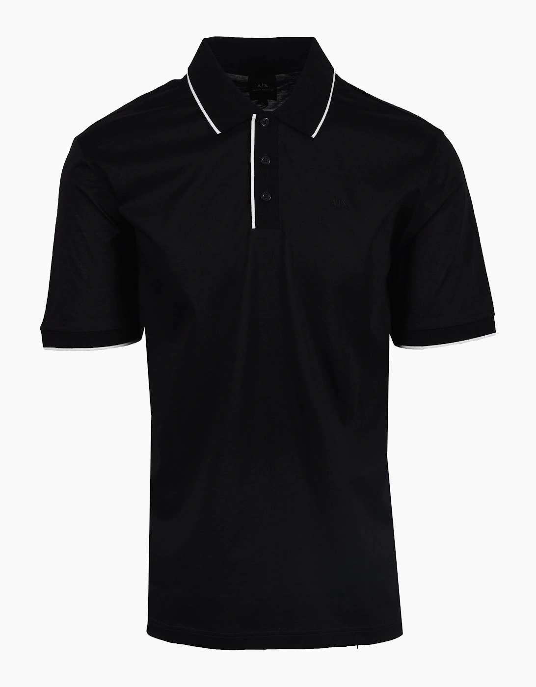Armani Exchange Men's Black Polo Shirt - : 38 Size M